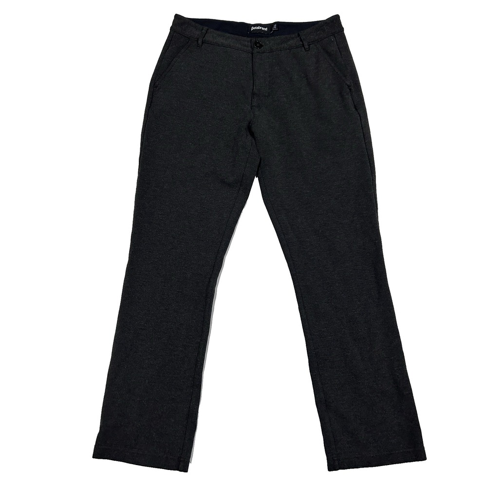 Betabrand‎ Men's Pants Size W30 L30 Ponte Stretch Wear to Work Career Gray
